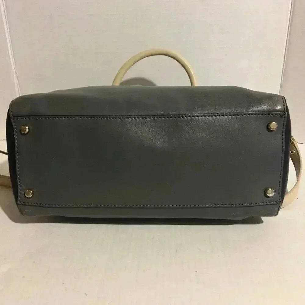 Kate Spade grey leather satchel handbag